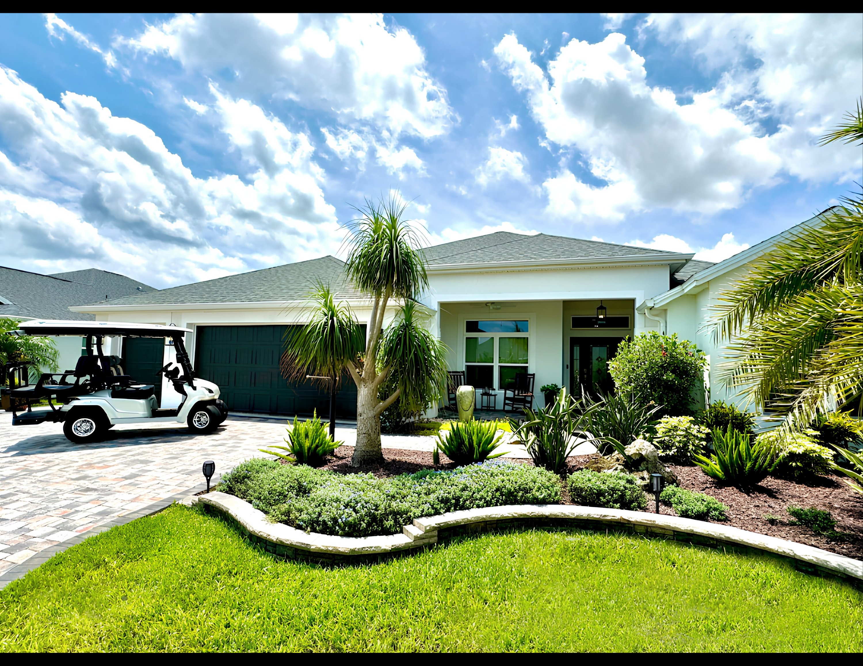 South Florida home with golf cart