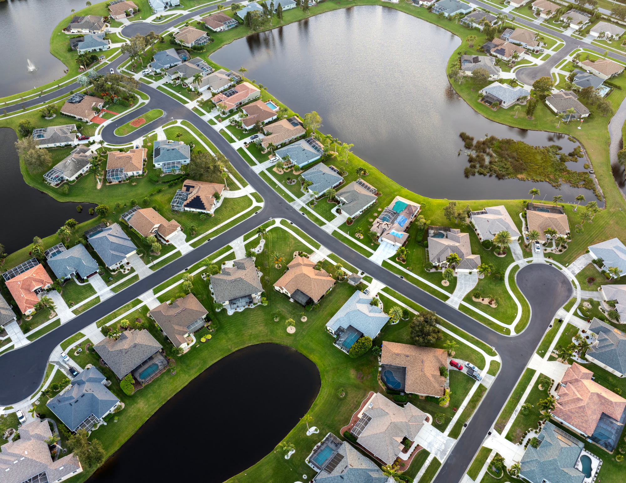 South Florida home aerial view