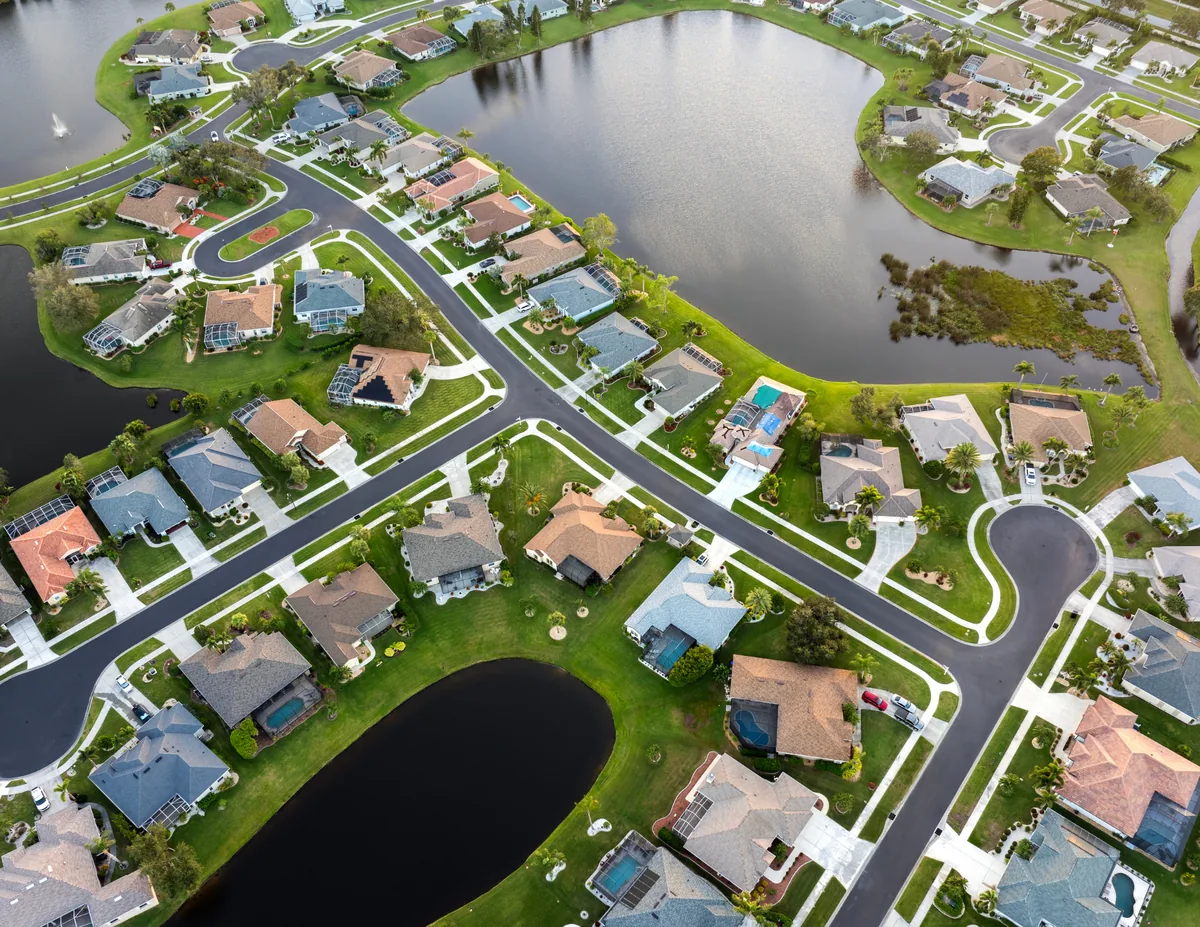 South Florida home aerial view