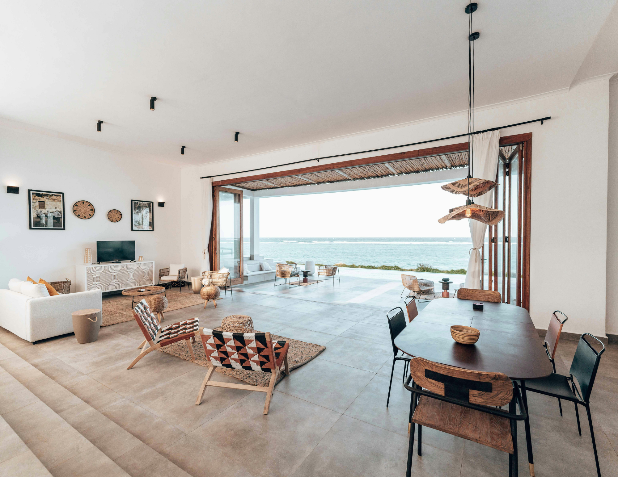 South Florida living room with ocean view