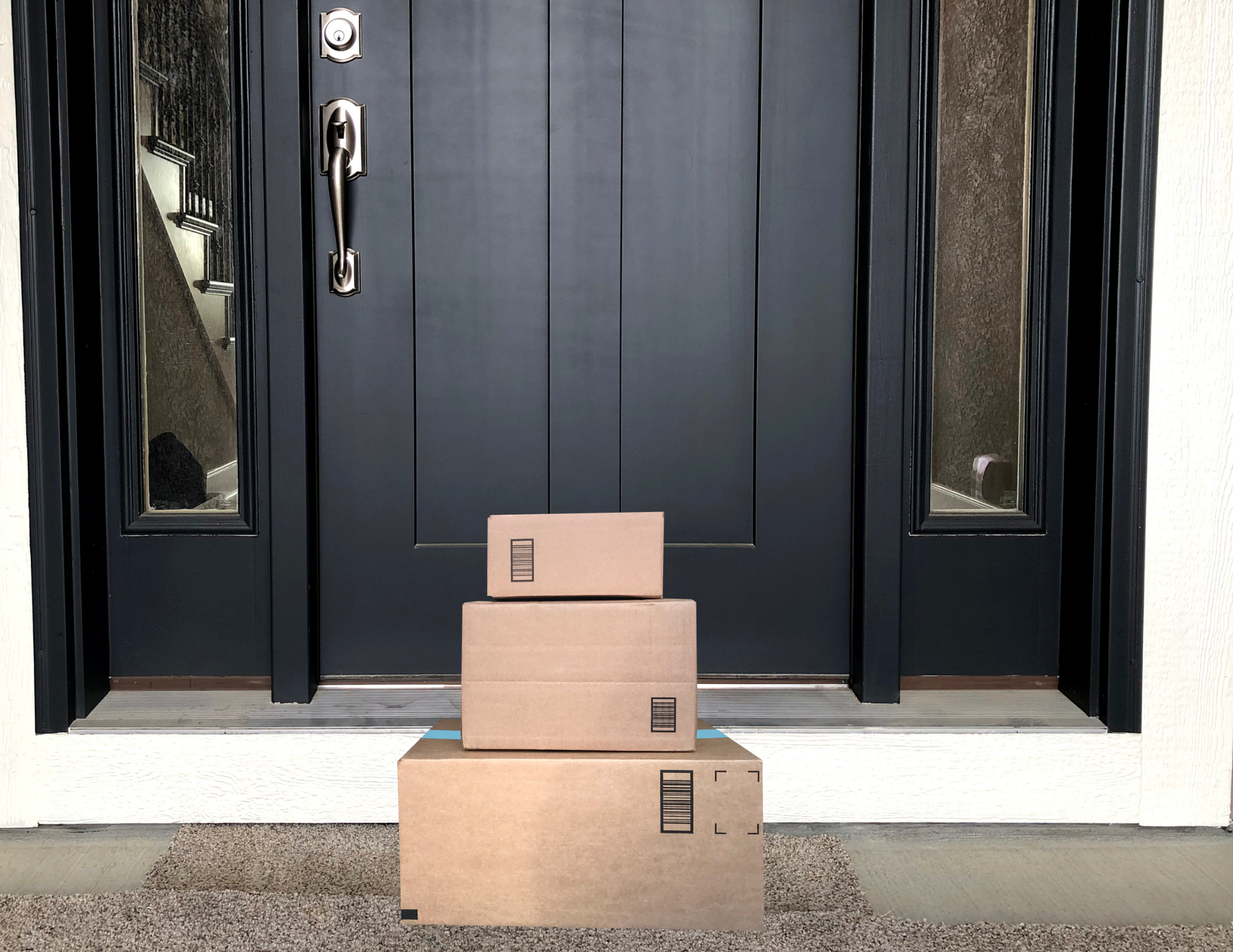 Packages waiting at door
