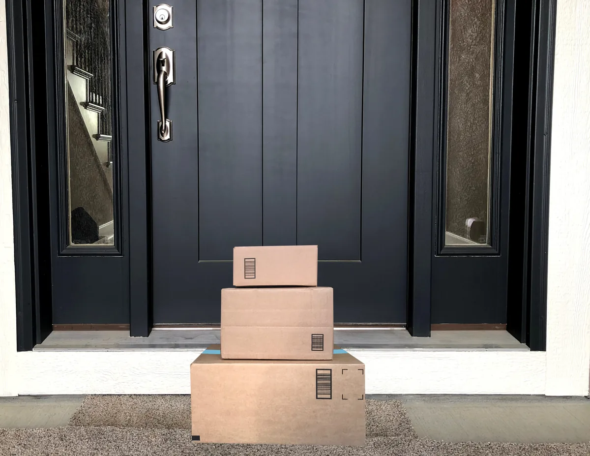 Packages waiting at door