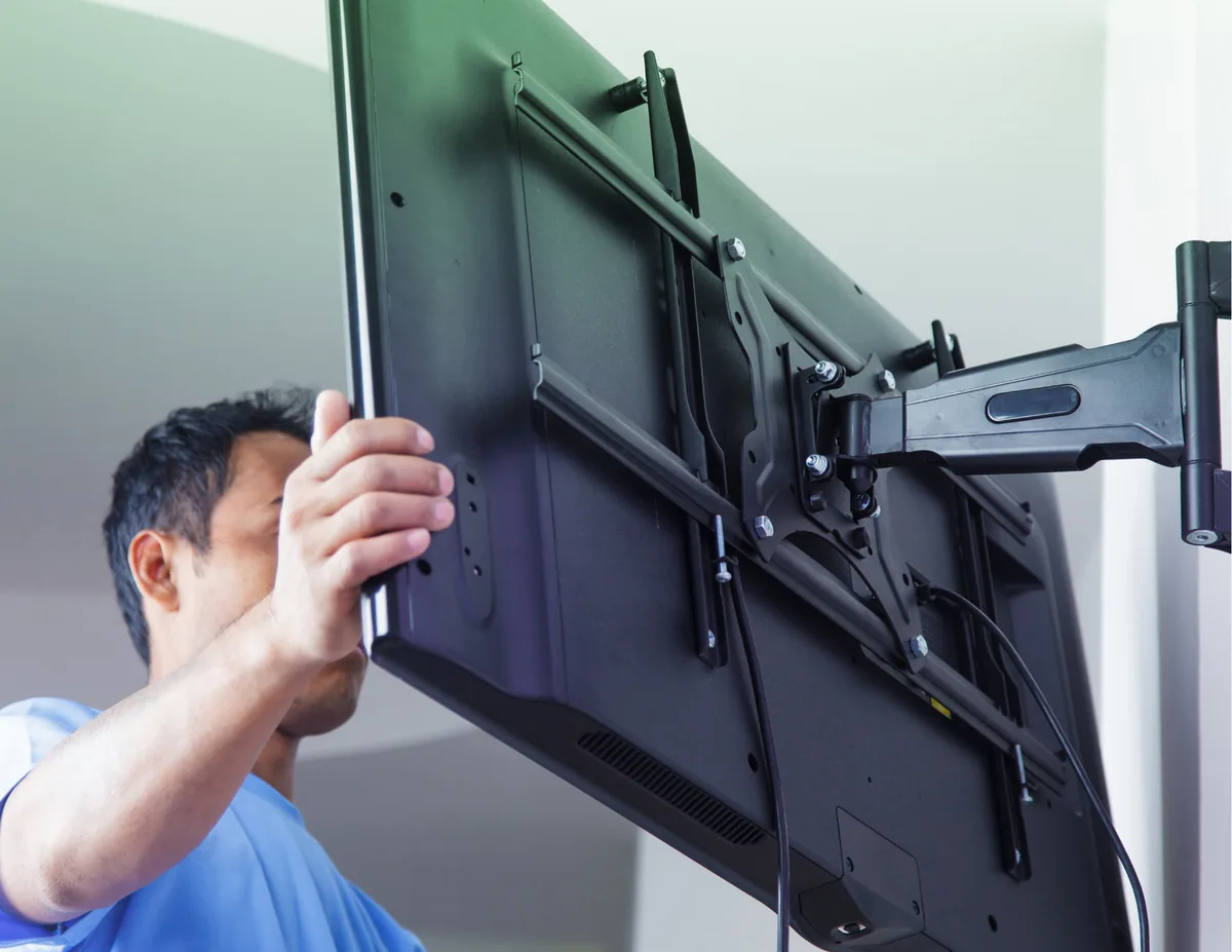 Pivot TV mount installation